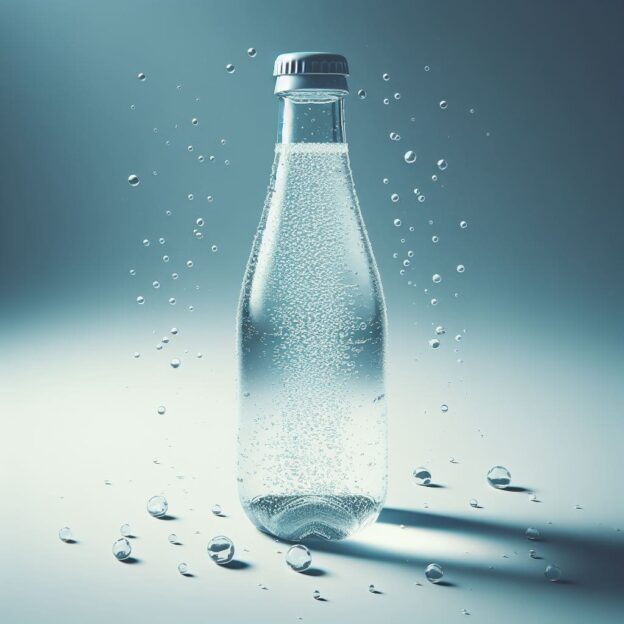 bottle of sparkling water